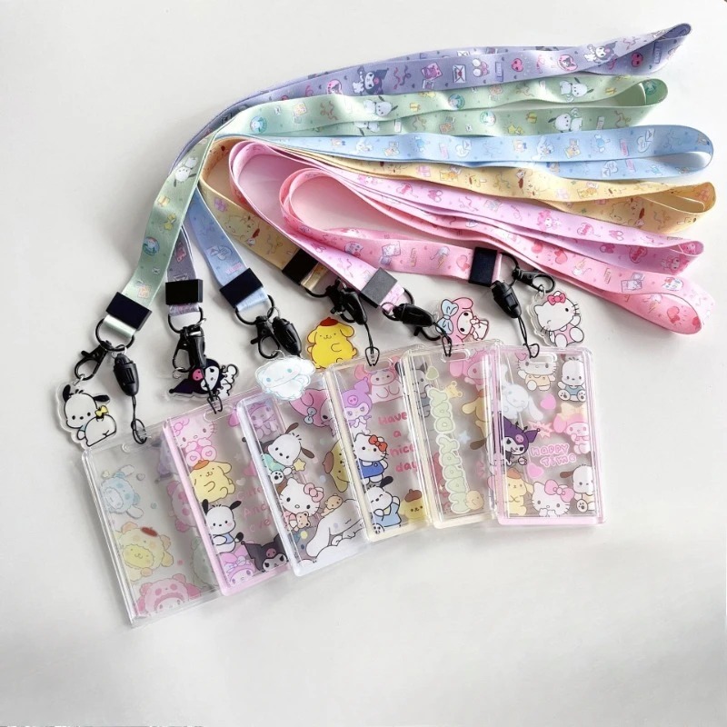 Index Card Holder - Lanière de cou transparente avec motif