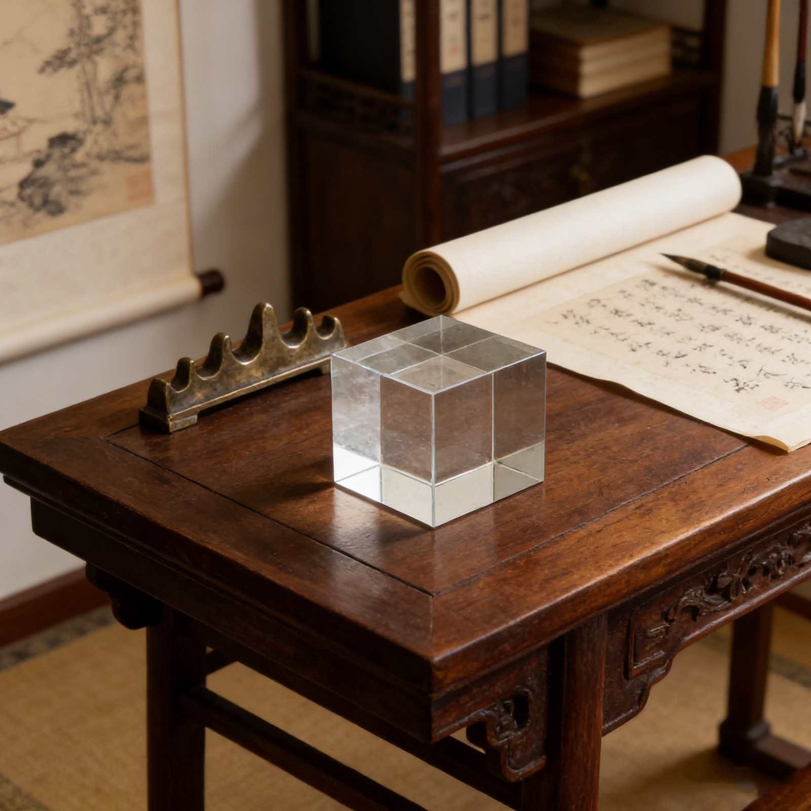 Poids-papier carré en cristal  - Book Weight Glass avis et prix